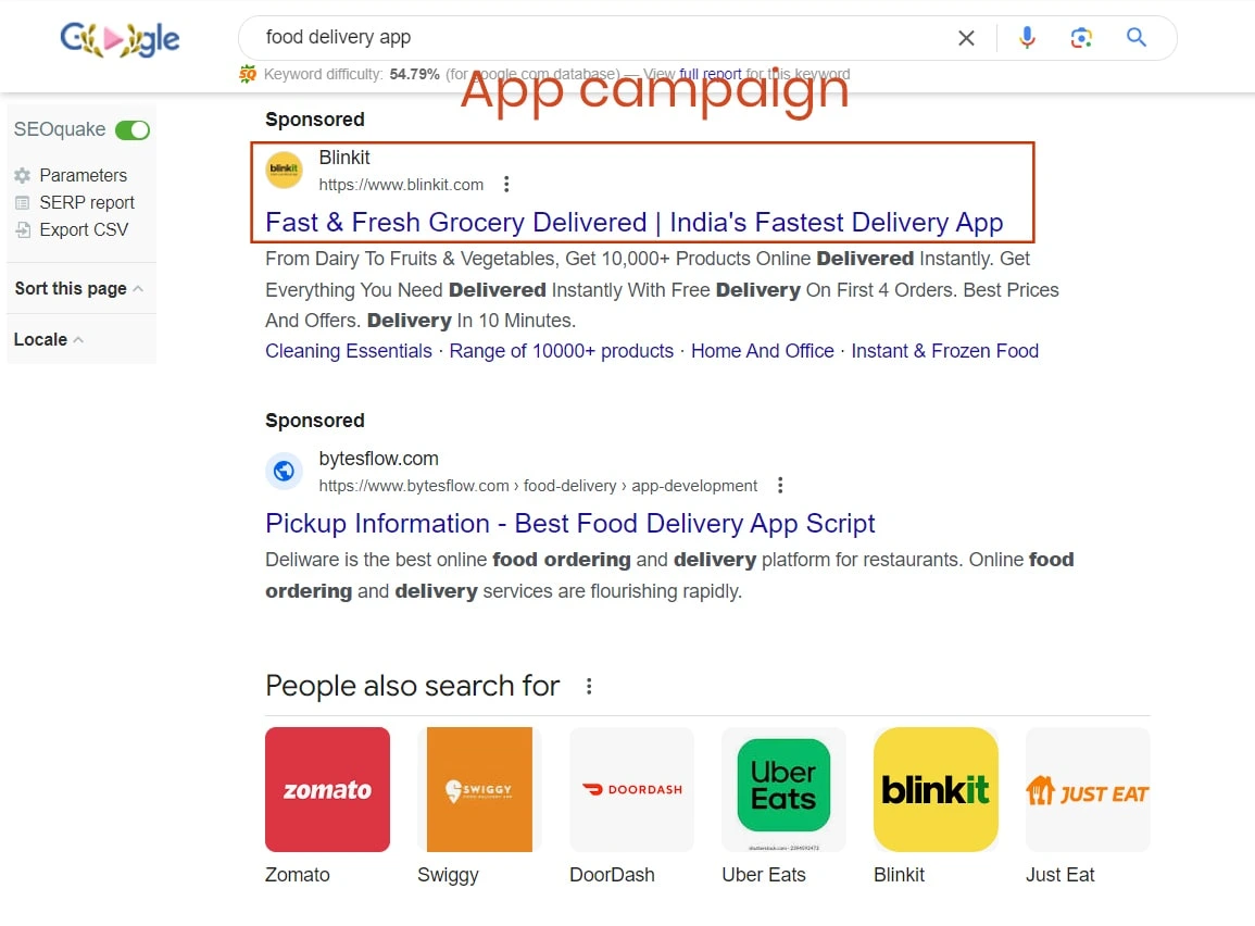 Google Ads keywords